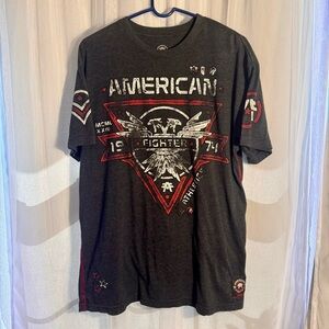 SOLD MMA American Fighter Mens XL Tshirt Double Sided Shirt Tee
